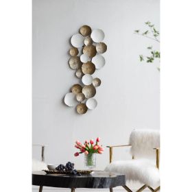 39.5" x 18" Metal Contemporary Wall Decor Accent, Large Hanging Sculpture for Bedroom Entryway Living Room