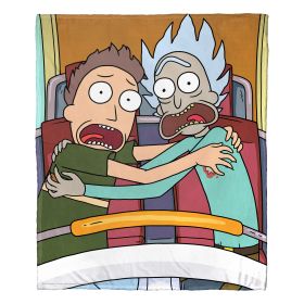 Rick & Morty; Hold On Aggretsuko Comics Silk Touch Throw Blanket; 50" x 60"