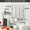 (3 pack) McCook Stainless Steel Kitchen Utensil Set- MC60 Cooking Utensils for Kitchen, 9-Piece Kitchen Turner, Serving Spoon, Ladle, Skimmer Spoons