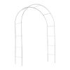 Metal Garden Arch Trellis,Adjustable Arbor Trellis,White