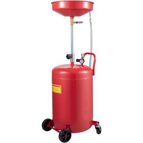 VEVOR Waste Oil Drain Tank 20 Gallon Portable Oil Drain Air Operated Drainer Oil Change, Oil Drain Container