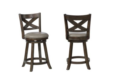 Kipper - Swivel Pub Stool (Set of 2) - Gray