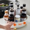 1pc Spice Racks; Rotatable Storage Tray; Salt; Sauce And Vinegar Countertop Storage Rack; Multi-functional Storage Rack; Kitchen Supplies; 8.7in/2.95i