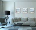 Trendy Decor 4U "Beautiful Day I,II, III" Framed Wall Art, Modern Home Decor 3 Piece Vignette for Living Room