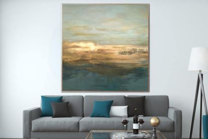 Painting On Canvas Gold Foil Artwork Acrylic Painting Wall Painting Contemporary Abstract Artwork Home Decor Large Abstract (size: 70x70cm)