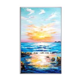 Abstract Landscape Sky Colorful Clouds Canvas Oil Painting Posters and Modern Wall Art Pictures for Living Room Bedroom Aisle (size: 100x150cm)