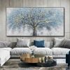 Hand Painted Oil Painting Oil Painting on Canvas Tree Blue Abstract Trees Landscape Modern Oil Painting Original Hand Painted Painting Modern Art